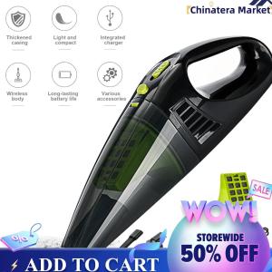 【Chinatera】Car Vacuum Rechargeable Portable Car Vacuum Cleaner 120W High Power Hand Held Vacuum for Home Car Office