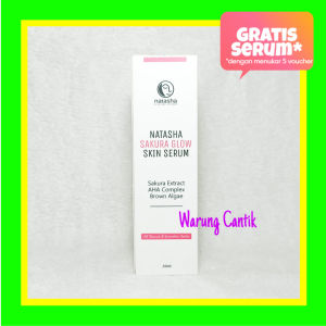 Natasha Skin Care Sakura Glow Skin Serum 20 ml by dr Fredi Setyawan Original Sakura Extract AHA Complex Brown Algae Brightening Hydrating Essence Melembabkan Mencerahkan