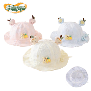 AODUOYAYA Baby Sun Hat Toddlers Wide Brim Fisherman Cap with Chin Strap Adjustable Breathable Bucket Hat for Kid