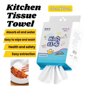 Hanging Disposable Kitchen Dish Cloth Towel – Oil & Water Absorbing Cleaning Tissue Roll | Cooking & Household Use