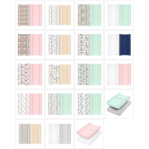 2pcs Soft & Comfortable Fitted Sheet Infant Crib Bed Cover Breathable Fitted Sheet for Standard Baby Crib Mattress