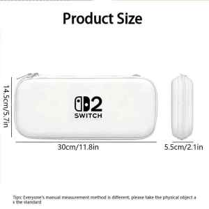 Switch 2 Storage Bag Slim Design for Nintendo Switch 2 with Game Card Slots Carrying Case