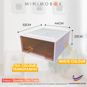 Stackable Drawer Storage Box XXL / Pull Out Storage Unit/Transparent Storage Box/ Plastic Storage Box/ Wardrobe Organiser/ Kotak Simpanan/ Laci Almari Baju/ Laci Baju Plastik/ Kotak Simpanan Plastik/ Sopprot/ Ikea/ 衣橱收纳盒/衣柜收纳盒 (One Layer)