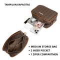 MKMC Tas Selempang Wanita Terbaru Kekinian Kulit Resleting Multifungsi Kerja Fashion Aesthetic Slingbag Wanita Shoulderbag Kondangan Makeup Top Handle Bag COD. 
