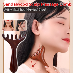 Face Eye Tendon Scraping Sandalwood Deer Horn Comb Scratching Head Therapy