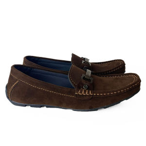 Sepatu Pria Slip On Kulit Moccasin Loafers Cowok Kerja Kasual Santai Keren Flat Shoes - Ghaneo A05
