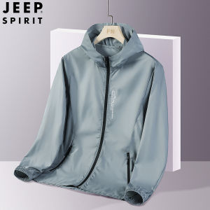 Jeep Spirit Áo Khoác Đi Mưa Cắm Trại Quần Áo Chống Nắng Chống Nước Cho Nam Nữ Quần Áo Câu Cá Áo Gió Da Khô Nhanh Có Túi