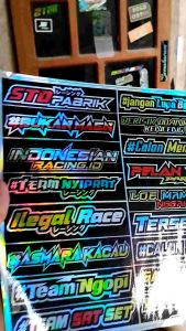 STIKER PACK KATA KATA RACING STIKER MOTOR STIKER HELM STIKER KEKINIAN STIKER KEREN STIKER TERBARU STIKER TERLARIS