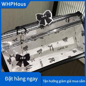 WHPHous Phim hoạt hình mờ bút chì trường hợp nhiều lớp dọc công suất lớn văn phòng phẩm lưu trữ túi trường cung cấp túi mỹ phẩm