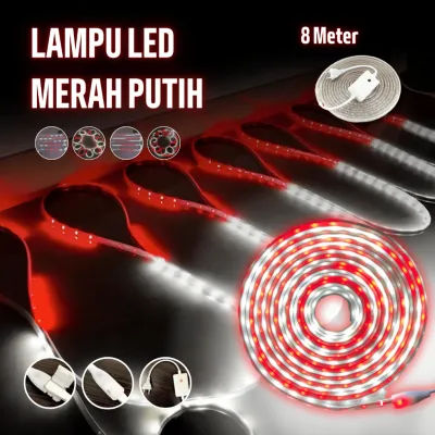 Paket Lampu Led Strip Selang 3528 2835 10M 15M 20M 25M 30M 220v Meter Outdoor Merah Putih