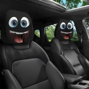 ZSDN MALL 2Pcs Ghostride Headrest Cover Car Headrest Covers Funny Face Expressions Cartoon Car Seat Headcover Stain-Proof Oil-Proof Car Pillowcase for Halloween Christmas