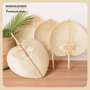 [COD] Pushan Arts Hand Made Fan Peach Shaped Bamboo Fan Summer Cool Air Fan DIY