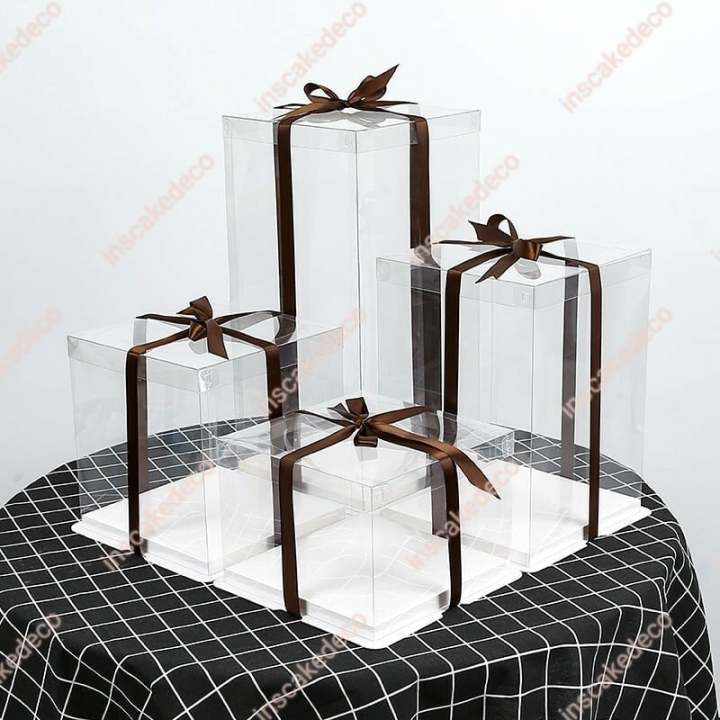 PVC Transparent Cake Box Flower Box Display Box Gift Box 透明蛋糕盒 花盒 展示盒 ...