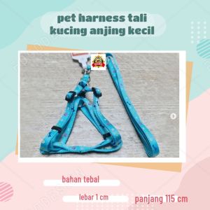Tali Kucing Jalan Jalan Motif Pet Harness Dog and Cat Tali kucing Tali dada Anjing Tali kucing Jalan Jalan Tali Tuntun Kucing Kalung Leher Kucing Kelinci Cat Leash Dog Leash
