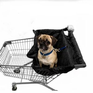 CHARRISSA Folding Shopping Cart Dog Seat Cover Portable Waterproof Pet Stroller Cushion Cover Comfortable Large Space Cart Anti Dirty Dog Pad Travel