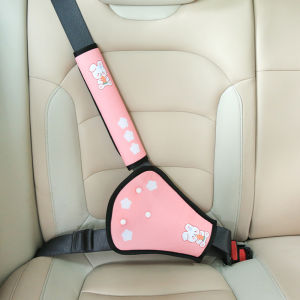 2Pcs Set Child Car Seat Belt Cover - Adjustable Safety Harness with Shoulder & Neck Support Pillow