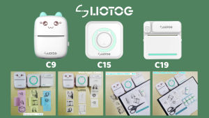 LIOTOG C19 & C9 Smart Portable Bluetooth Thermal Printer: Photo Printer Mini Printer Paper For Mini Printer Sticker For Portable Printer No-Ink-Required