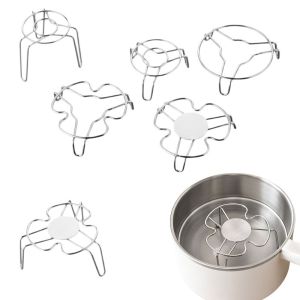 NOBLELYN Raised Leg Structure Steam Rack Multifunctional Reusable Mini Steam Rack Durable Steamer Cooking Small Pot Rack Electric Kettle Steaming