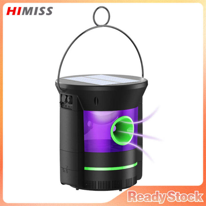 HIMISS Portable Insect Fly Trap, Outdoor Indoor Solar Bug Zapper ...