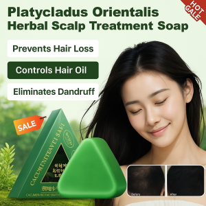 ✨【Fast Hair Growth】Herbal Formula Anti-Hair Loss Handmade Hair Growth Soap Leaf Herbal Strong Hair Triangular Soap Natural Herbs Scalp Oil Control Cleansing Soap Gentle Scalp Care Hair Growth Soap Prevent Scalp Itching