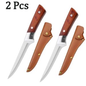 【Free knife set】Japan Multi-purpose Steel Knife Mongolian Chef Boning Knife Stainless Steel Tajam Boning Slicing Knife 剔骨刀