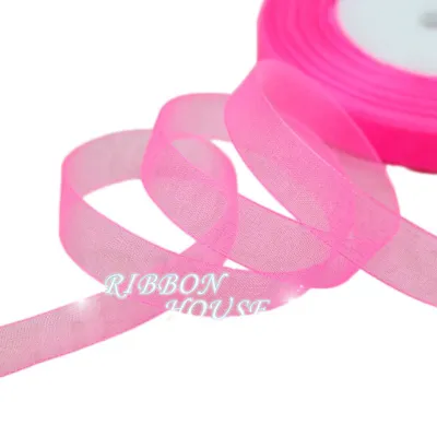 (50 yards/roll) 12mm organza ribbons wholesale gift wrapping decoration Christmas ribbons