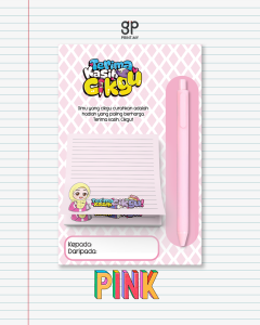 [READY STOCK] Teachers Day Gift Set - 30-Sheet Memo Pad & Cute Black Ink Pastel Pen Stationery Set