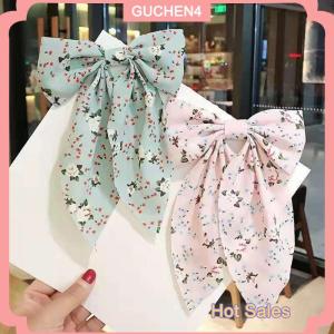 GUCHEN4🎀 Nơ Kẹp tóc nơ thời trang phong cách Hàn Quốc nơ lớn ruy băng buộc tóc nhỏ hoa tươi kẹp tóc nơ phụ kiện