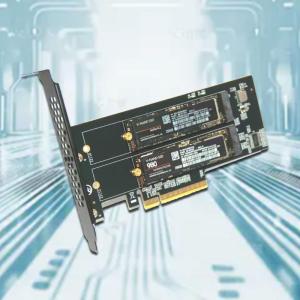 Pciexpress X8 để hai M.2 NVMe M chính Adapter Board cho 2230 2242 2260 2280 22110 NVMe ssds kết nối máy tính