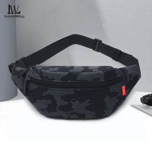 LouisWill กระเป๋าคาดหน้าอกคาดเอวผู้ชายกระเป๋าอเนกประสงค์กระเป๋าออกกำลังกายสามชั้นกระเป๋าเอวเล็กกันน้ำทนทานต่อการฉีกขาดกระเป๋าคาดเอวพร้อมกับสายปรับได้สำหรับออกกำลังกายวิ่ง