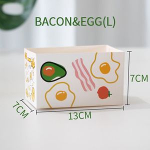 Toast Paper Box Egg Drop Sandwich Box Bread Holder Korean Cake Packing