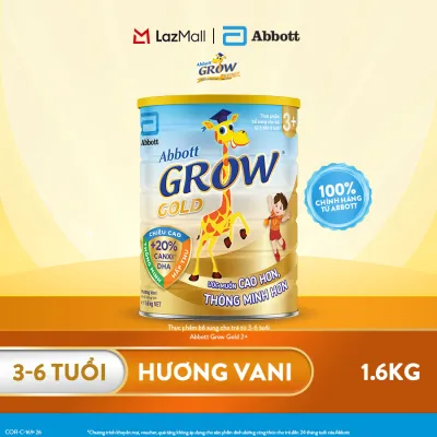Lon Sữa Bột Abbott Grow Gold 3+ 1.6kg