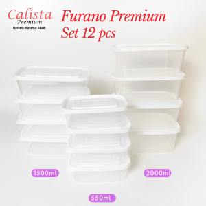 [FURANO 12 PCS] CALISTA FOOD CONTAINER TOPLES PLASTIK KULKAS FOOD PREPARATION TEMPAT SAYUR DAN BUAH TEMPAT PENYIMAPANAN MAKANAN
