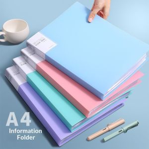 QIHUISHI Sách sưu tập giấy thử A4 dày trong suốt nhiều ngăn sổ đựng tài liệu thiết kế tinh tế tiện dụng