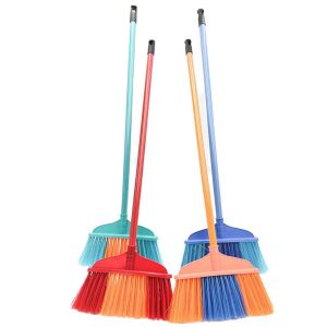 Wooden pole plastic broom Home school factory outdoor sanitation broom hard hair soft hair broom