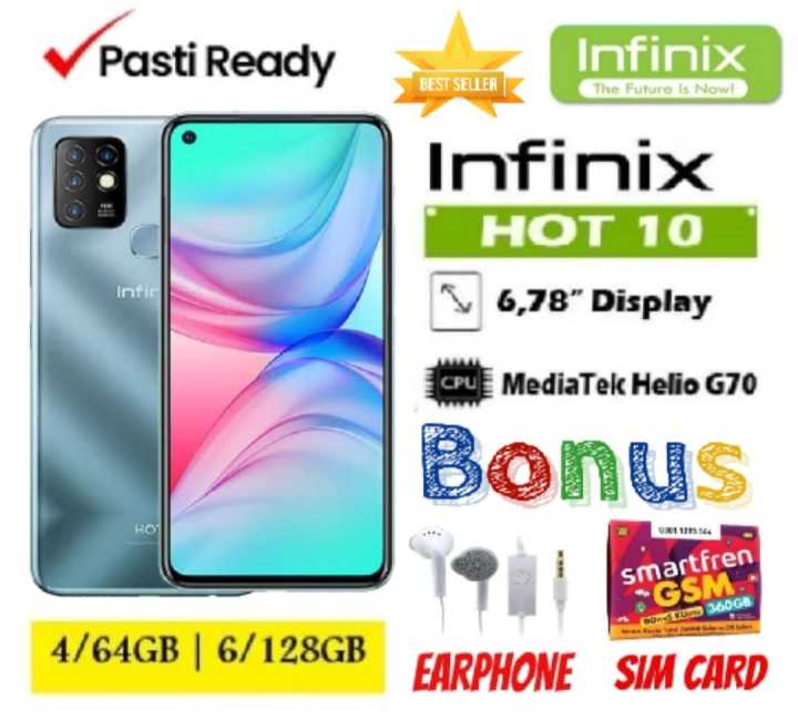 Infinix HOT 10 RAM 6GB?128GB Mediatek Helio G70 5200mAh Normal Charging  Original Bergaransi Lazada Indonesia
