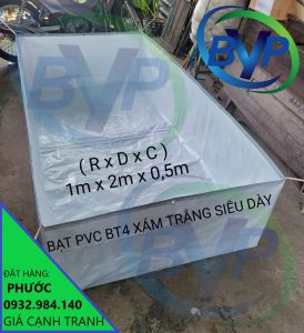 Bể Bạt Cao Cấp Màu Đen (Bạt Dày 200g/m2) Nhiều Kích Thước Tiện Dụng