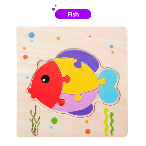 BabyShine Puzzle kayu hewan 3d wooden toys jigsaw puzzle mainan edukasi anak