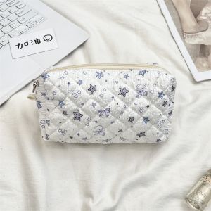 HOMEYOU Cartoon Animal Pattern Bubble Cloth Coin Purse Portable Korean Style Cosmetic Bag Practical Large Capacity Zipper Stationery Bag Student