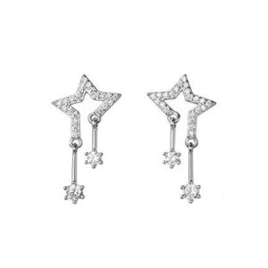 Fun Cartoon Star Earrings Ear Studs Alloy Texture Modern Ear Fashion Ear Pins Suitable for Daily and Party Use