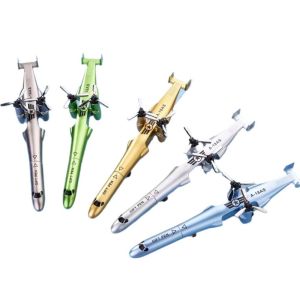 ZYJC Aircraft Airplane Gel Pen Fashion Funny Helicopter Pen Writing Supplies Foldable Signature Pen Stationery