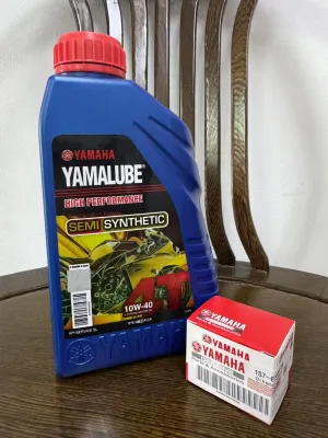 YAMAHA YAMALUBE ENGINE OIL 4T SEMI SYNTHETIC 10W40 10/40 1LITRE WITH OIL FILTER YAMAHA LC135 Y15 & STP OIL TREATMENT FOR ALL MOTORCYCLE USE LC135 RS150 Y15 Y125 LAGENDA EX5 WAVE