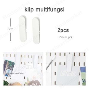 Set DIY Piring Dinding / Peg Hole Board/Piring Lubang / Rak Gantung Meja Kerja Dapur Rumah Lemari Penyimpanan Bebas Paku