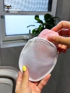 Reusable Soap Saver Bag Mesh Foaming Pouch for Bar Soap Exfoliating Scrubber Soft Bath Shower Net Hanging with String for Travel Home Bathroom Organizer