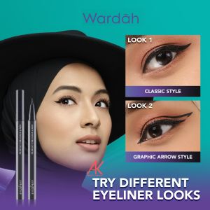 Wardah EyeXpert Perfect Precision Liner - Eyeliner Waterproof Warna Hitam dengan Aplikator Presisi Mudah Digunakan dan Lembut - Tahan Lama [Eye Liner]