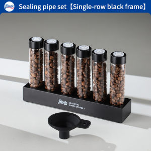 Bincoo cà phê container với bộ kệ liều duy nhất cà phê lưu trữ ống bơm lại với đứng cà phê Ống nghiệm cho phòng đựng thức ăn