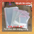 [Size 6x10] Combo 200 Túi Nilong Keo Dán Miệng OPP Trong Suốt, Bọc Kiếng, Đóng Gói, Đựng Phụ Kiện, Q. 