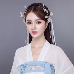 NEEUJ ประณีตประณีตประณีต เครื่องประดับผมเด็กผู้หญิง ไข่มุกไข่มุก Tiaras ที่คาดผมโบราณ ที่คาดผม ที่ประดับผมเจ้าสาวสำหรับงานแต่งงานแบบจีน หมวกสไตล์จีน ที่คาดผมดอกไม้ มงกุฎผม Hanfu กิ๊บติดผมสไตล์โบราณ