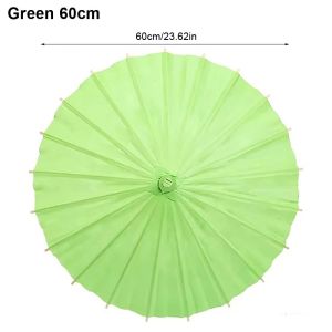 LUXELU 1Pcs 20/30/40/60cm Paper Umbrella Long-handle Colored Painting Supplies  Blank Photography Prop for Baby Shower Anniversary Wedding Birthday