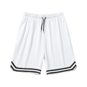 [Saiz ukuran besar] lelaki Mesh fabrik bola keranjang bola sepak seluar pendek hitam putih besar sukan Running Sweatpants kecergasan